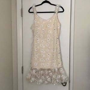 Off White Embellished Dress